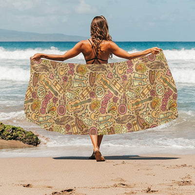 Hippie Print Design LKS305 Beach Towel 32" x 71"