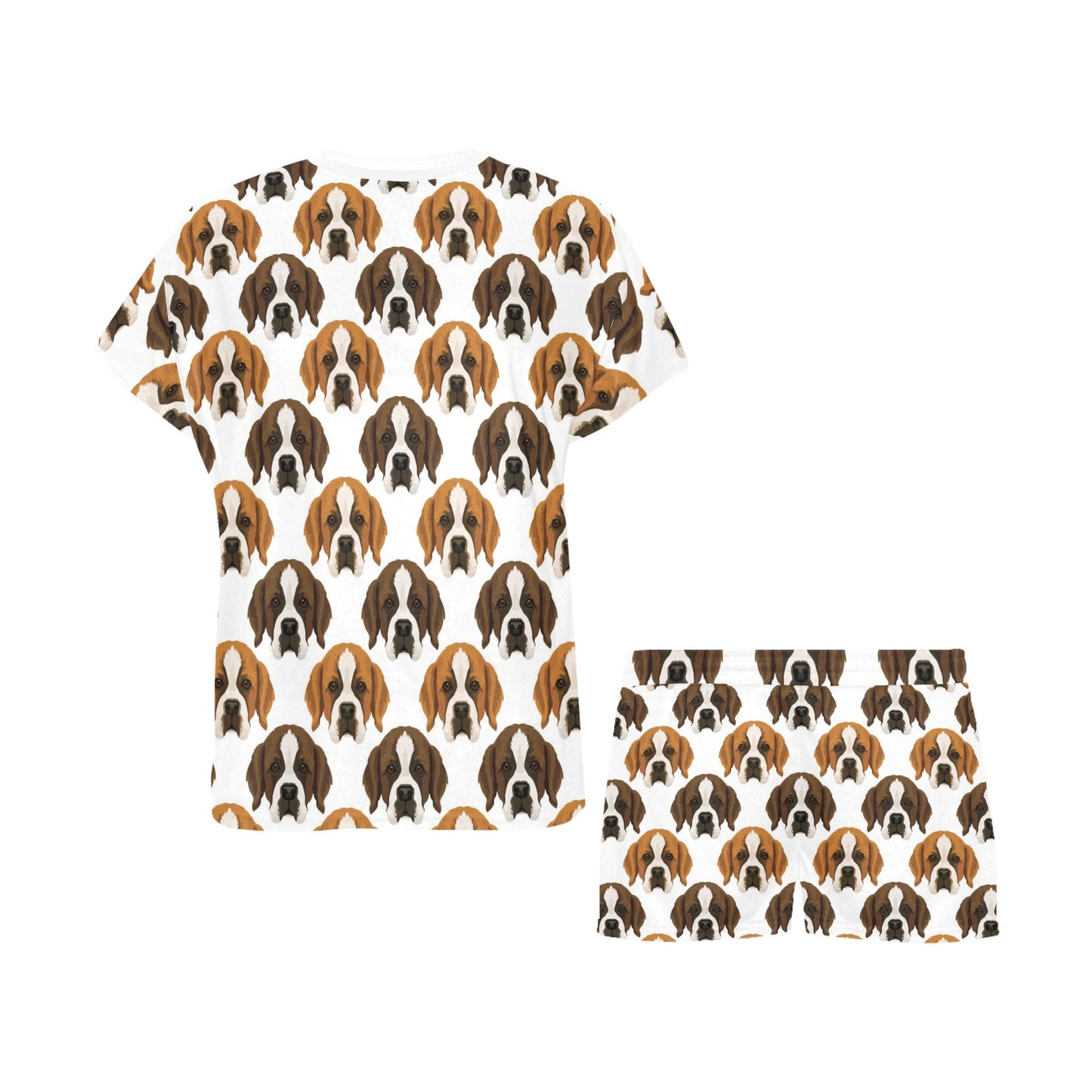 St Bernards Print Design LKS301 Women's Short Pajama Set