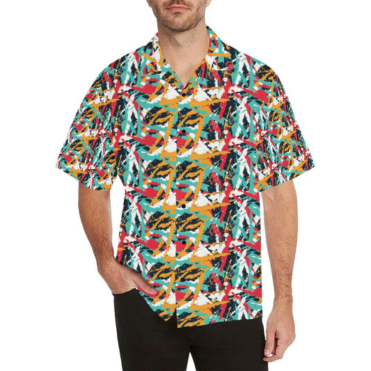 Splatter Print Design LKS304 Men's Hawaiian Shirt