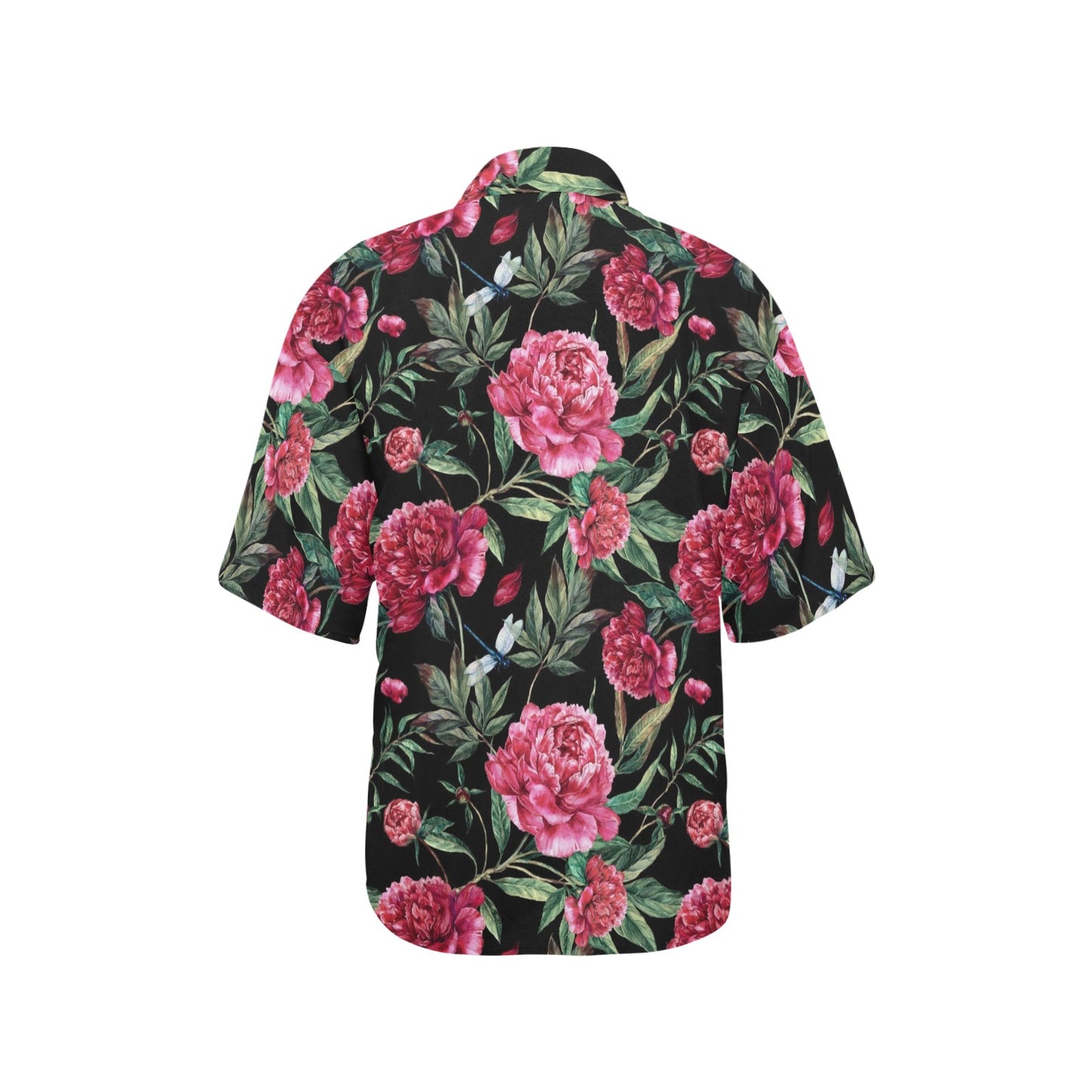 Peony Pattern Print Design PE04 Women's Hawaiian Shirt