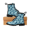 Blue Hibiscus Pattern Print Design HB011 Women's Boots