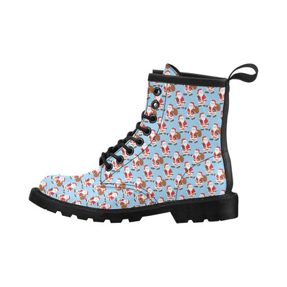Santa Christmas Themed Print Design LKS305 Women's Boots