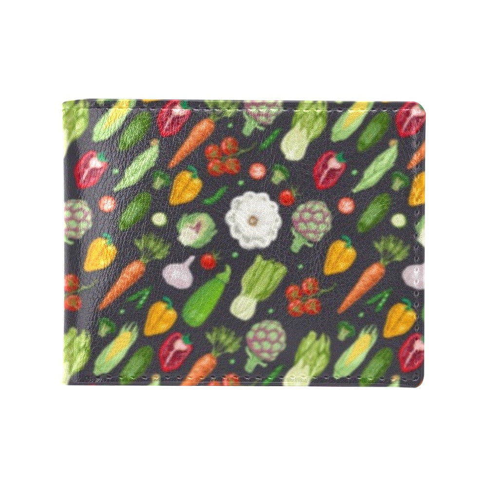 Vegan Pattern Themed Design Print Men's ID Card Wallet