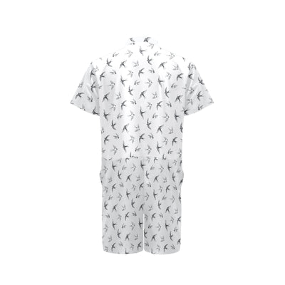 Swallow Bird Pattern Print Design 04 Men's Romper