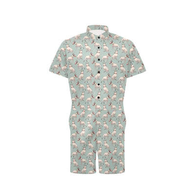 Bull Terrier Cute Print Pattern Men's Romper