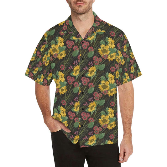 Sunflower Print Design LKS303 Men's Hawaiian Shirt