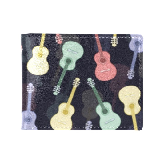 Acoustic Guitar Print Design LKS401 Men's ID Card Wallet