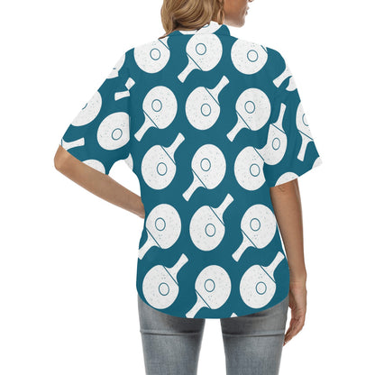Ping Pong Pattern Print Design A02 Women's Hawaiian Shirt