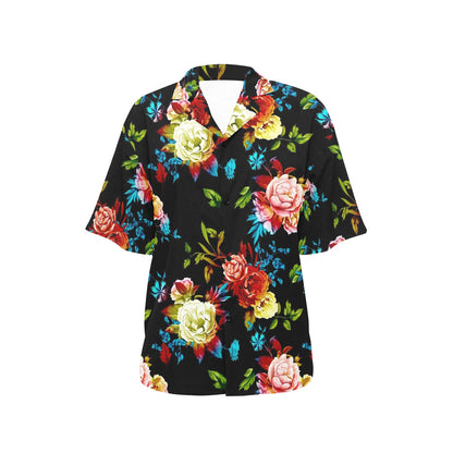 Peony Pattern Print Design PE07 Women's Hawaiian Shirt