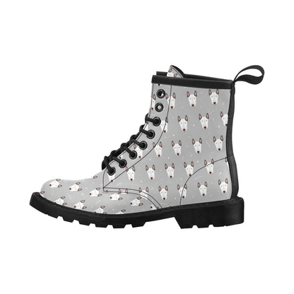 Bull Terrier Head Print Pattern Women's Boots
