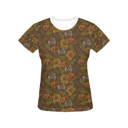 Thanksgiving Print Design LKS301 Women's  T-shirt
