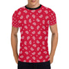 Bandana Red Paisley Print Design LKS305 Men's All Over Print T-shirt