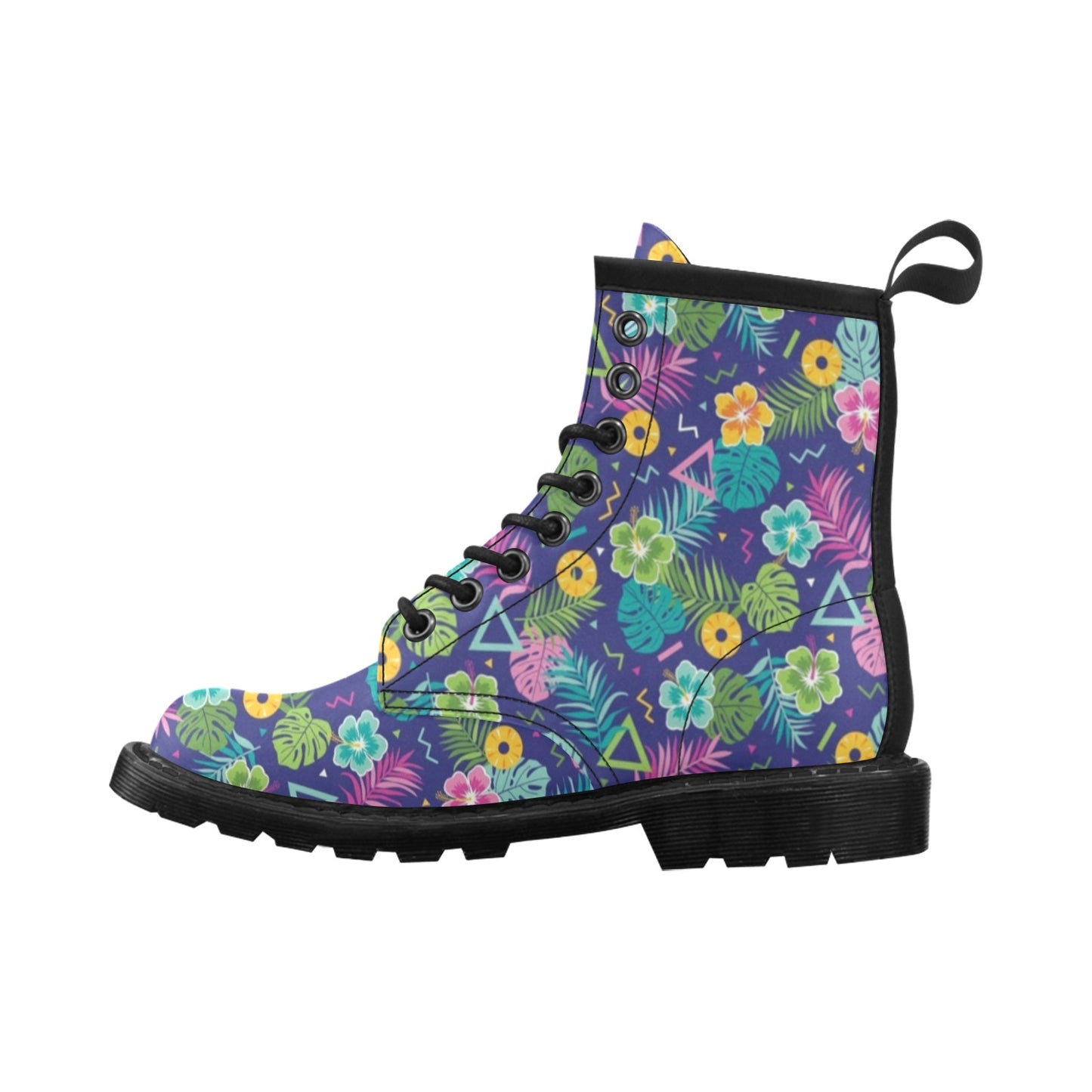 Hawaiian Themed Pattern Print Design H014 Women's Boots