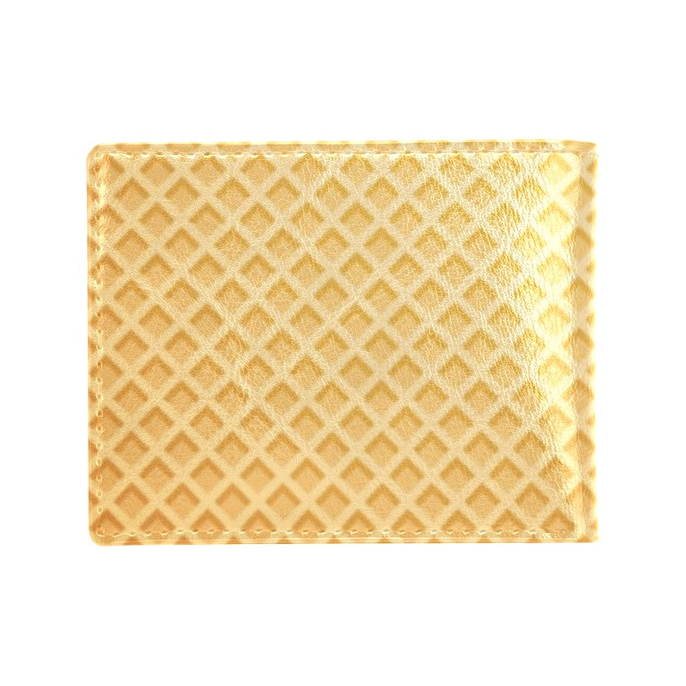 Waffle Texture Print Design LKS302 Men's ID Card Wallet
