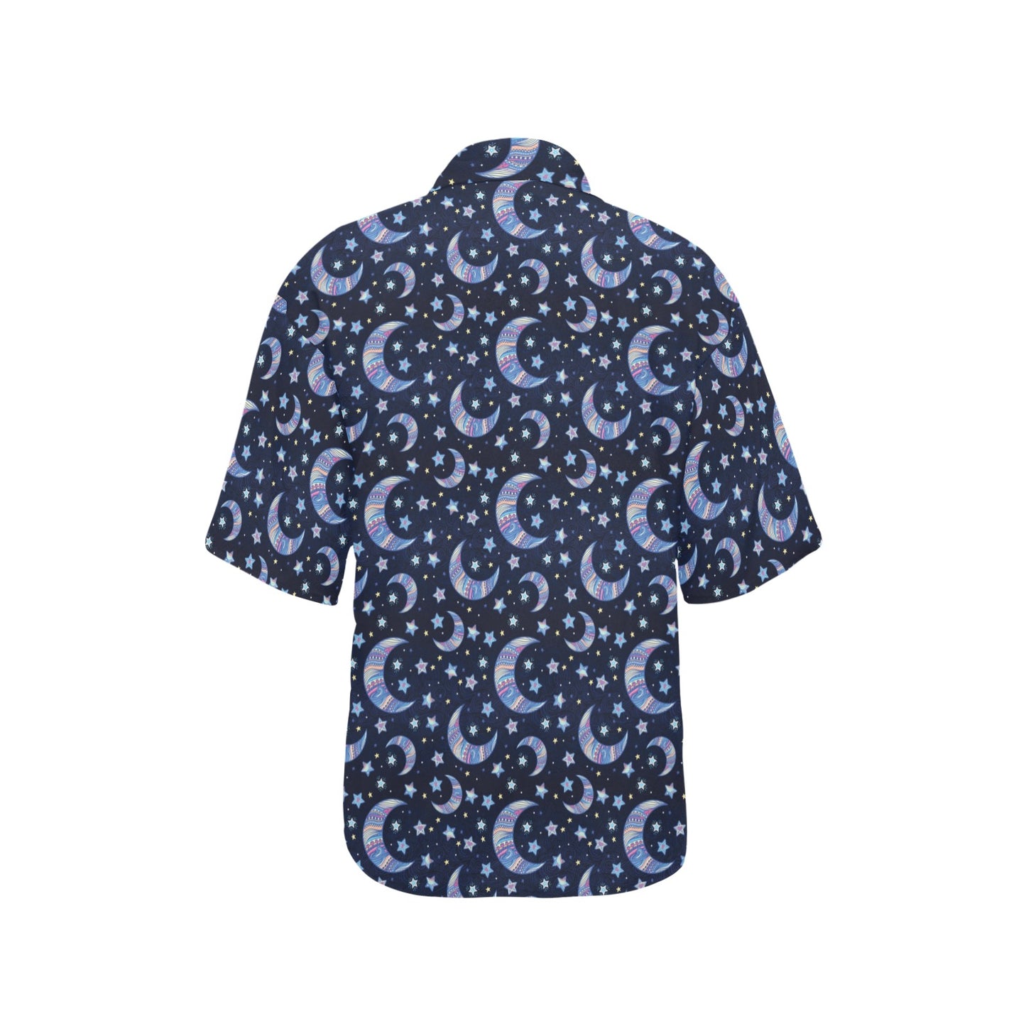 Celestial Moon Pattern Print Design 03 Women's Hawaiian Shirt