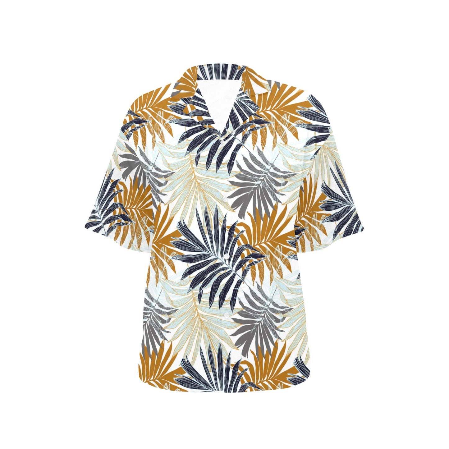 Colorful Tropical Palm Leaves Women's Hawaiian Shirt