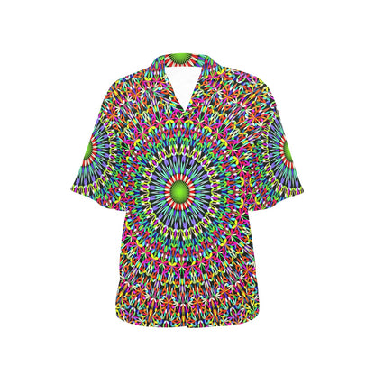 Bohemian Colorful Style Print Women's Hawaiian Shirt