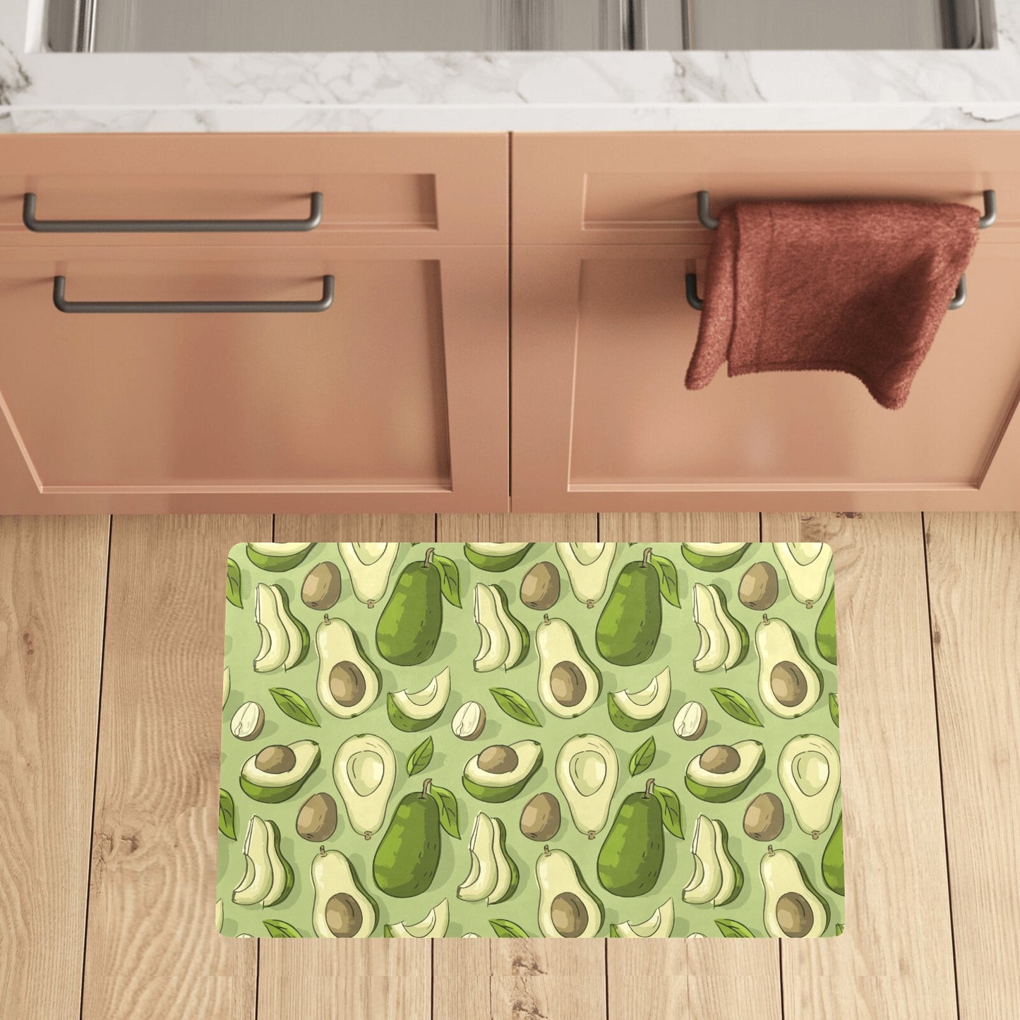 Avocado Pattern Print Design AC03 Kitchen Mat
