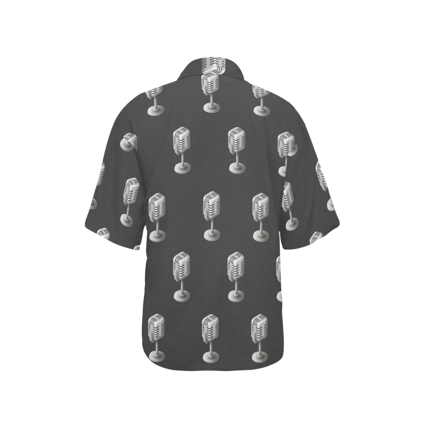 Microphone Vintage Pattern Print Design 01 Women's Hawaiian Shirt
