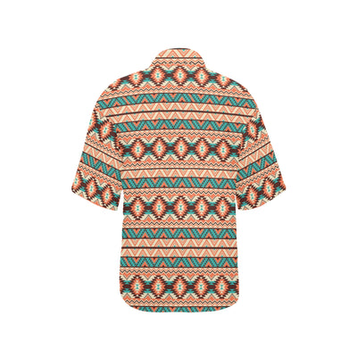 Navajo Western Style Print Pattern Women's Hawaiian Shirt