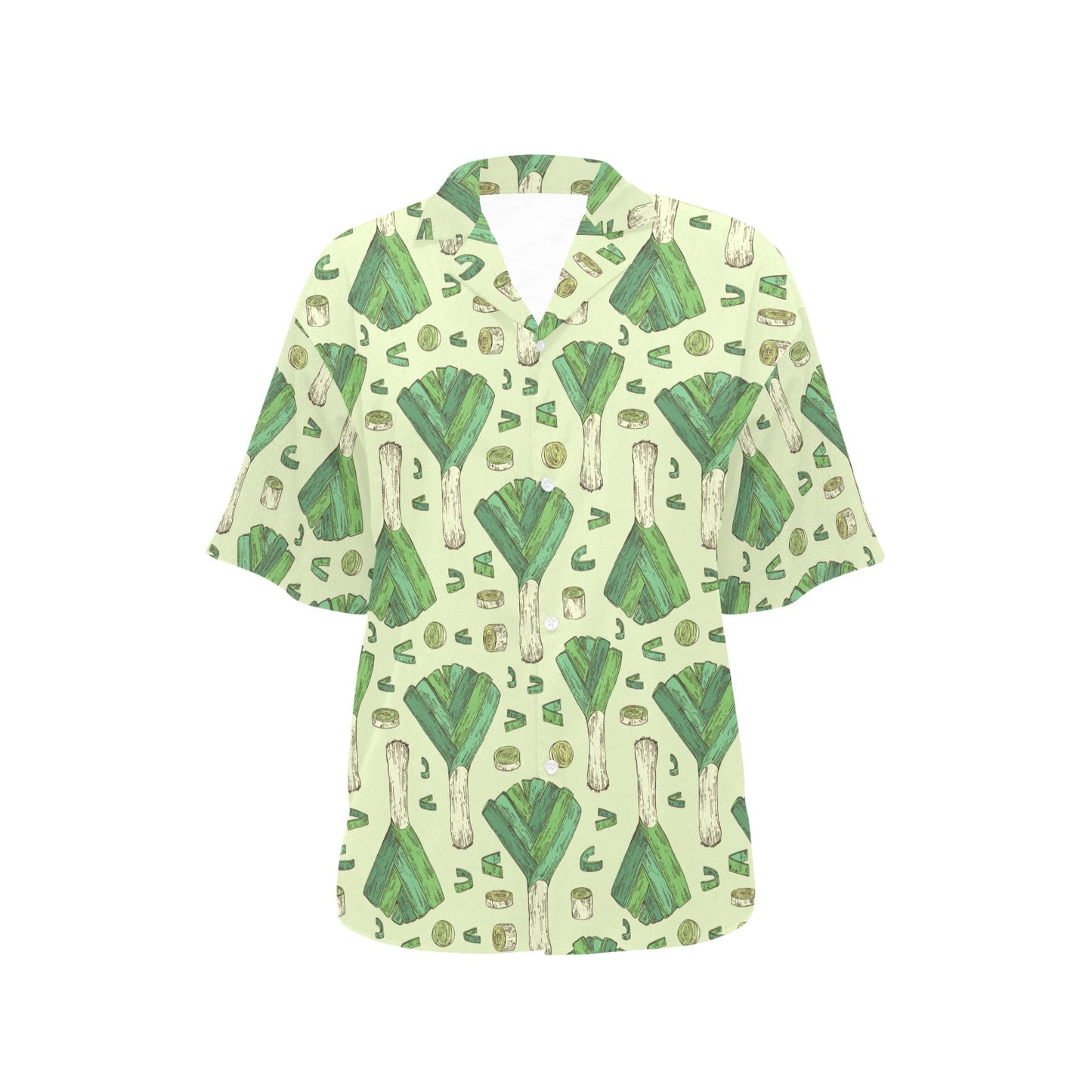 Leek Pattern Print Design 04 Women's Hawaiian Shirt