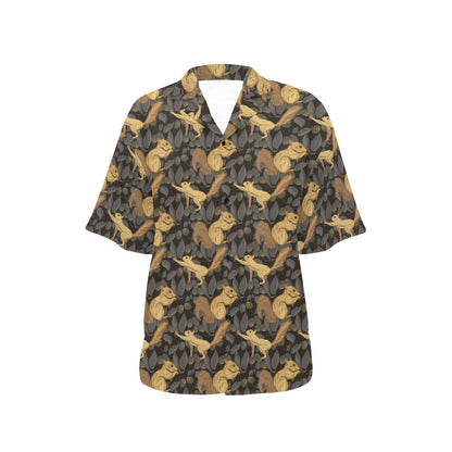 Squirrel Print Design LKS309 Women's Hawaiian Shirt