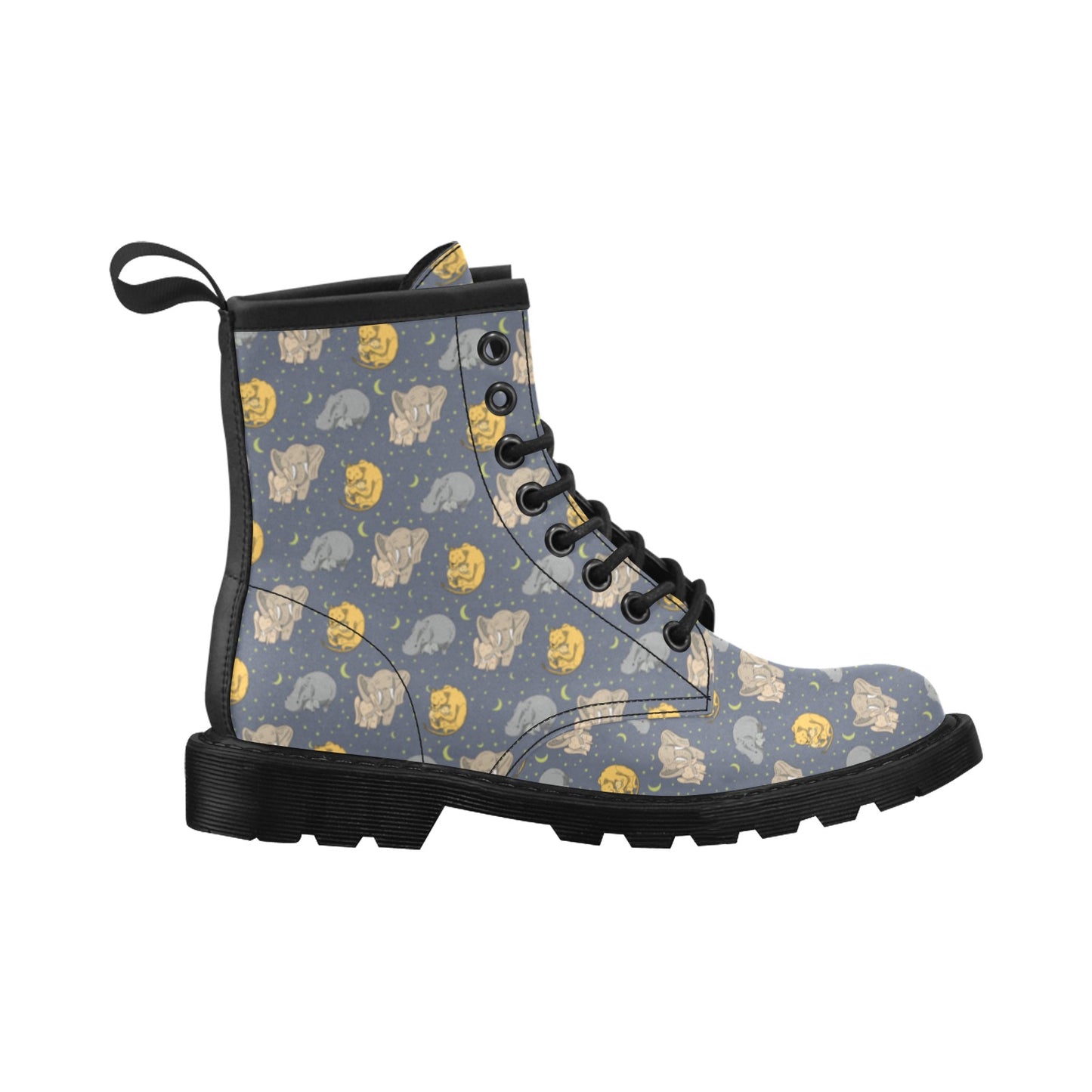 Safari Elephant Lion Print Design LKS303 Women's Boots