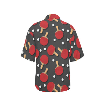 Ping Pong Pattern Print Design A05 Women's Hawaiian Shirt