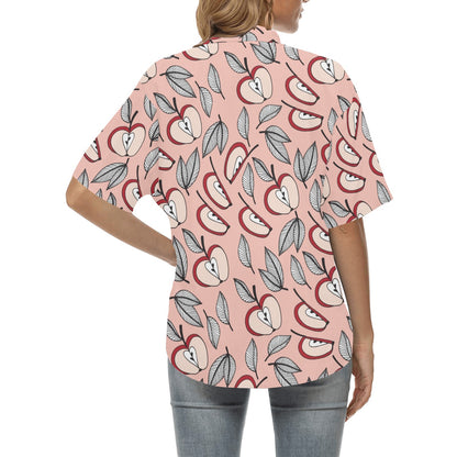 Apple Pattern Print Design AP04 Women's Hawaiian Shirt