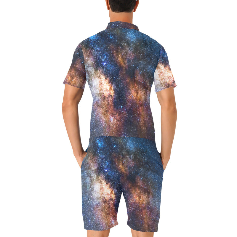 Celestial Milky way Galaxy Men's Romper