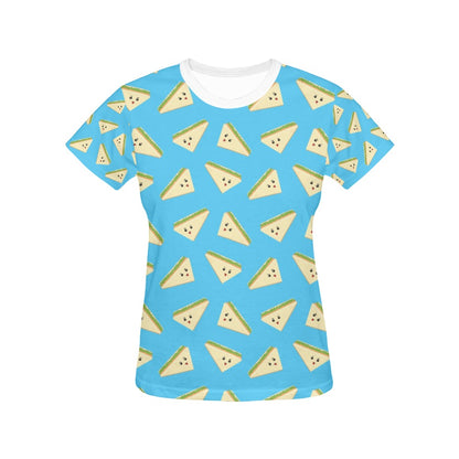Sandwich Emoji Print Design LKS305 Women's  T-shirt