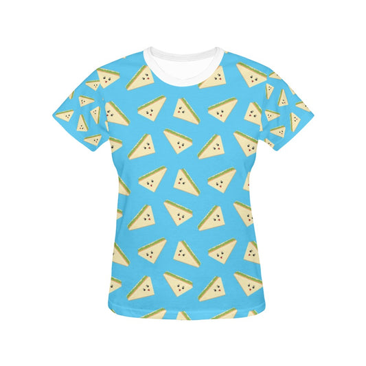 Sandwich Emoji Print Design LKS305 Women's  T-shirt
