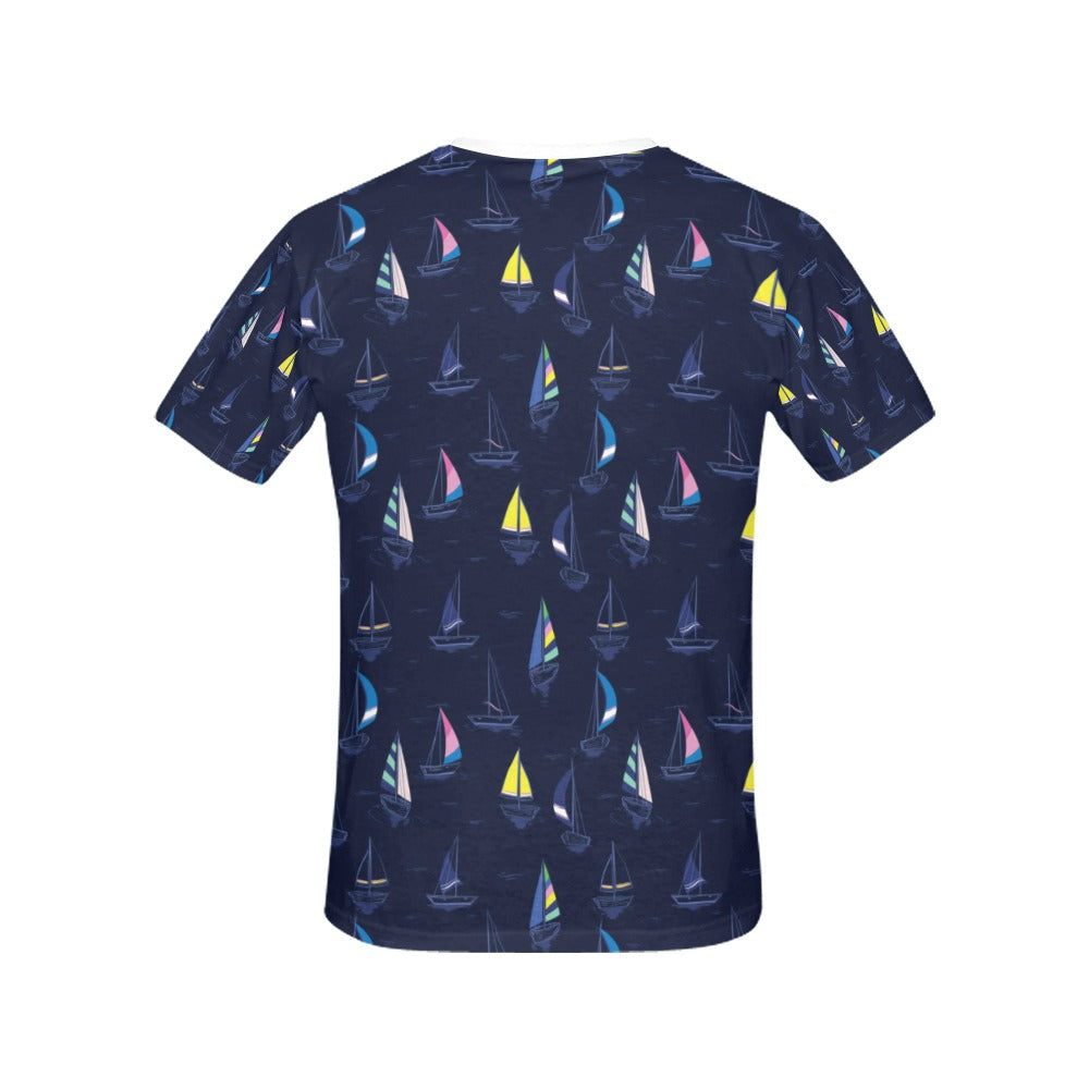Sailboat Print Design LKS305 Women's  T-shirt