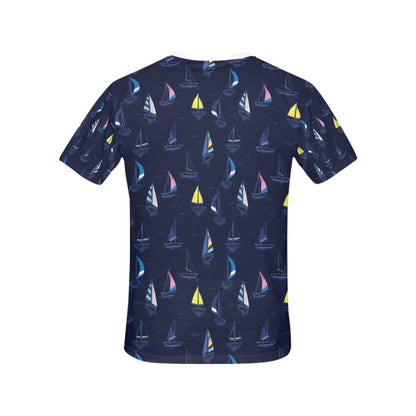 Sailboat Print Design LKS305 Women's  T-shirt
