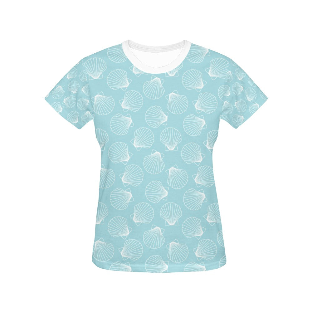 Seashell Print Design LKS3010 Women's  T-shirt