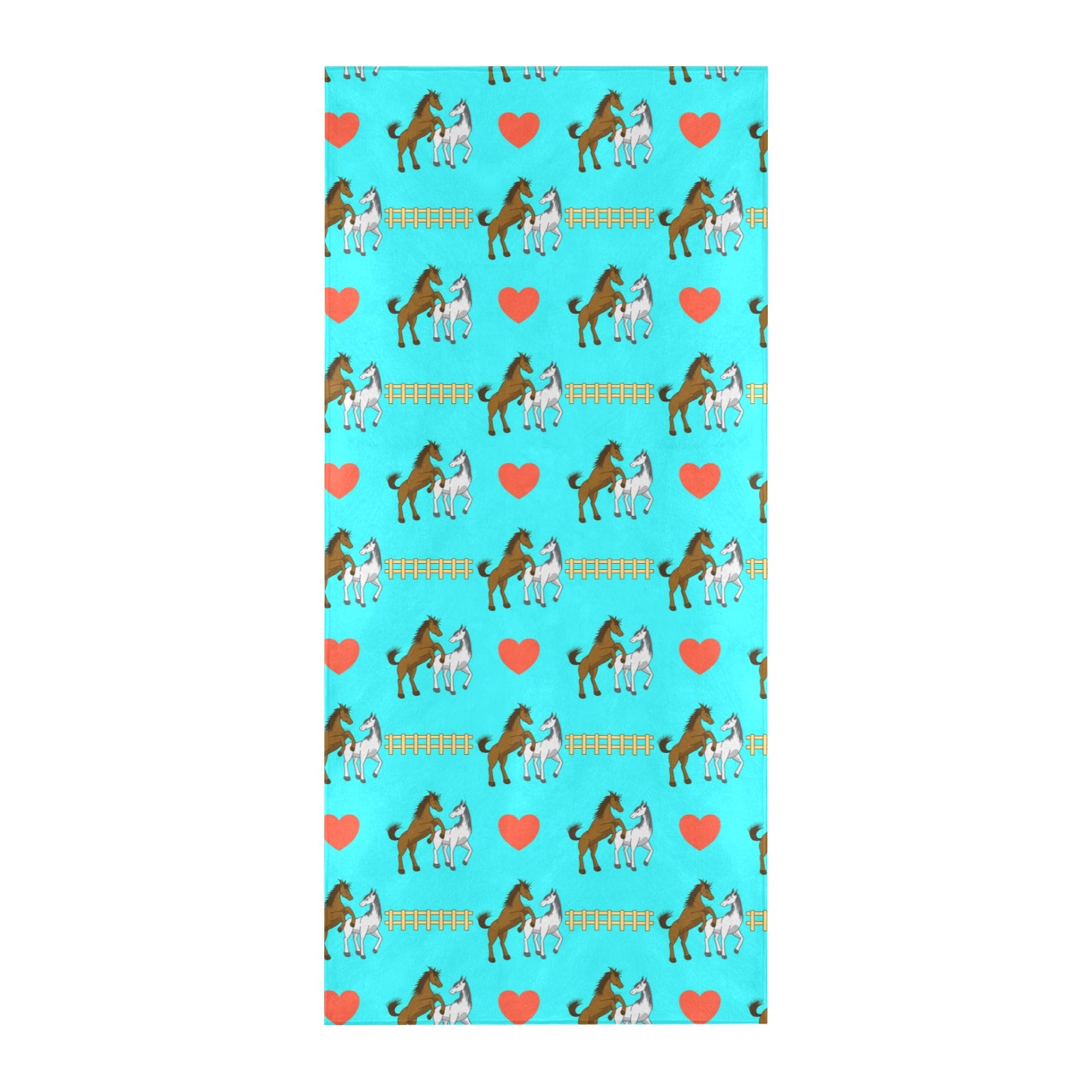 Horse Couple Love Print Design LKS309 Beach Towel 32" x 71"