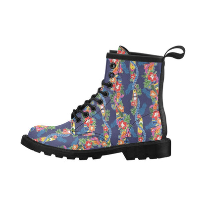 Hawaiian Themed Pattern Print Design H04 Women's Boots