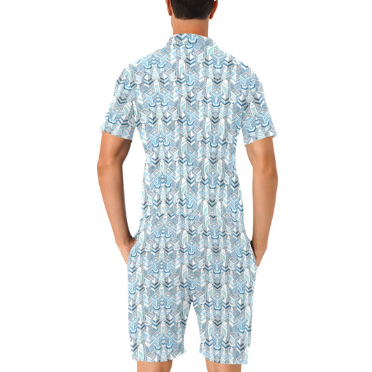 City Pattern Print Design 03 Men's Romper