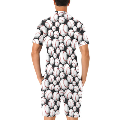 Baseball Black Background Men's Romper