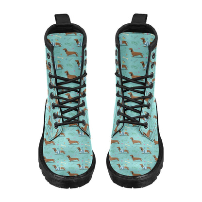 Dachshund Paw Decorative Print Pattern Women's Boots