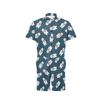 Polar Bear Pattern Print Design PB05 Men's Romper