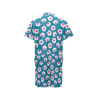 Cherry Blossom Pattern Print Design CB08 Men's Romper