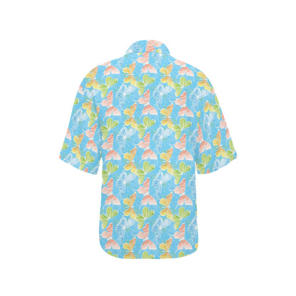Butterfly Pattern Print Design 05 Women's Hawaiian Shirt