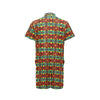 Kente Red Design African Print Men's Romper