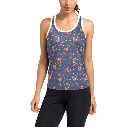 Taurus Print Design LKS304 Women's Racerback Tank Top