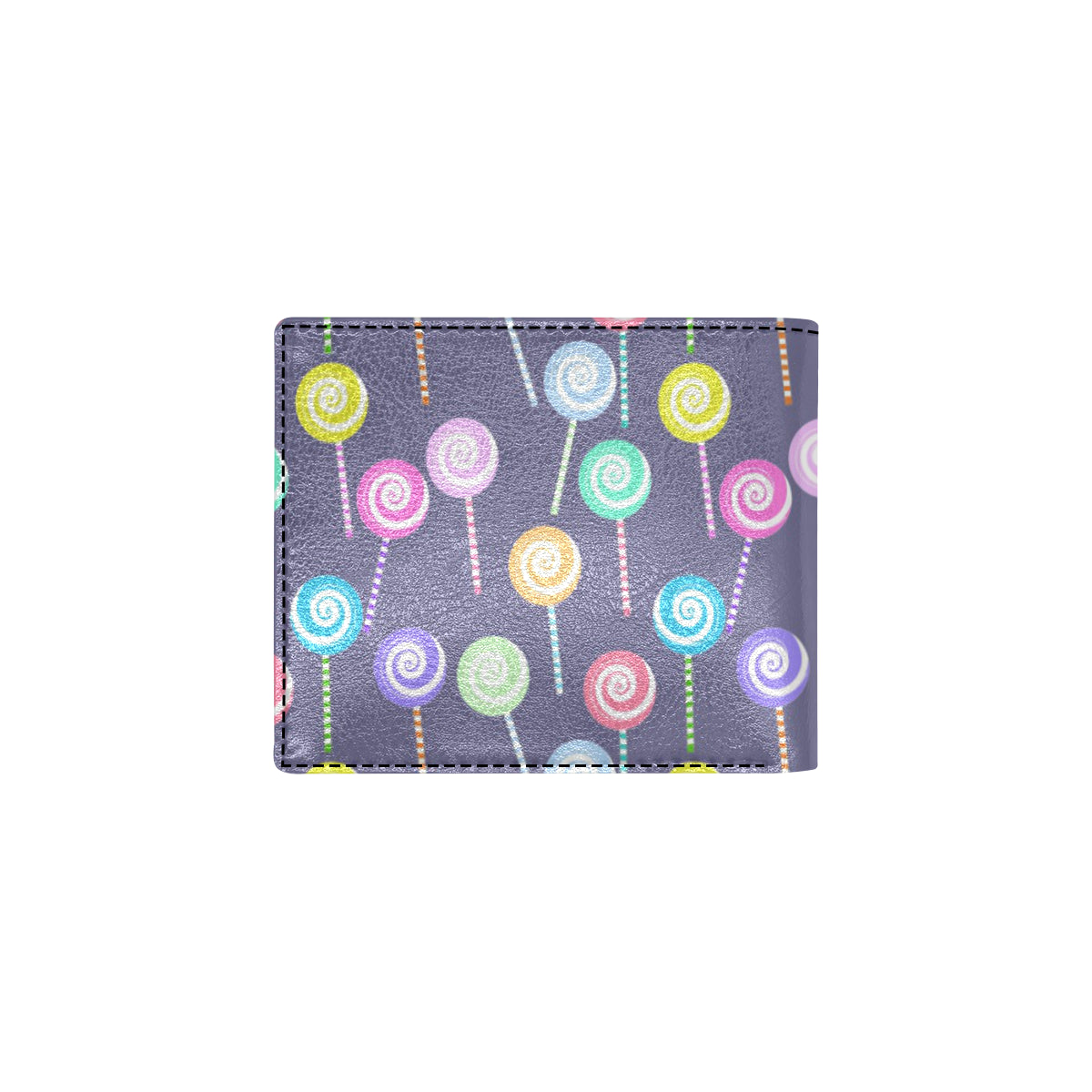 Lollipop Pattern Print Design LL03 Men's ID Card Wallet