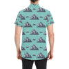 Mountain Pattern Print Design 01 Men's Short Sleeve Button Up Shirt