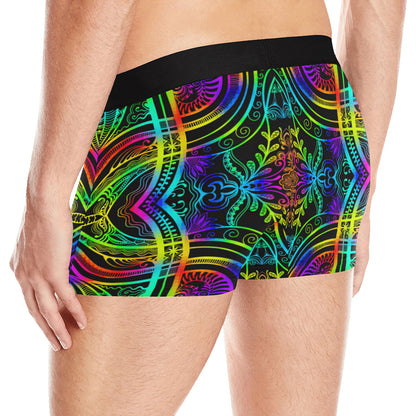 Neon Trible Rainbow Pattern Print Design A01 Men's Boxer Briefs