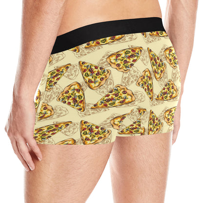 Pizza Pattern Print Design A01 Men's Boxer Briefs