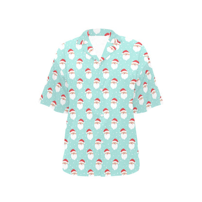 Santa Print Design LKS308 Women's Hawaiian Shirt